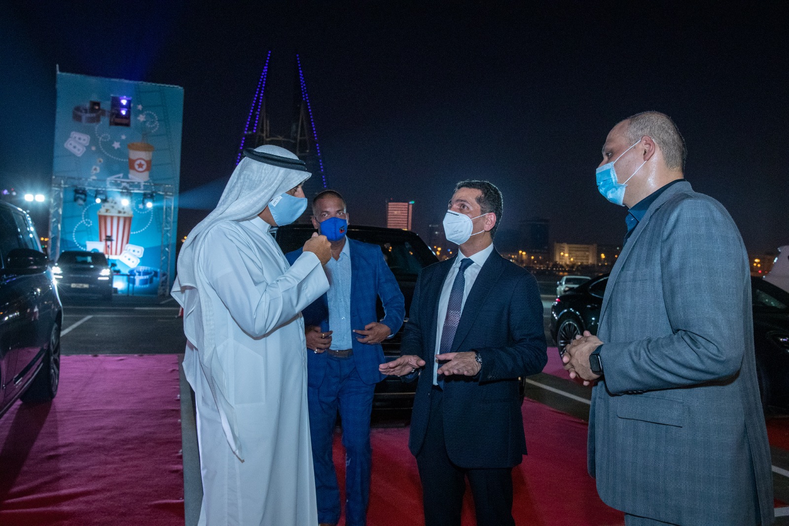 Inaugurated by the Minister of Industry, Trade and Tourism The opening of the first drive-in cinema in the Kingdom of Bahrain