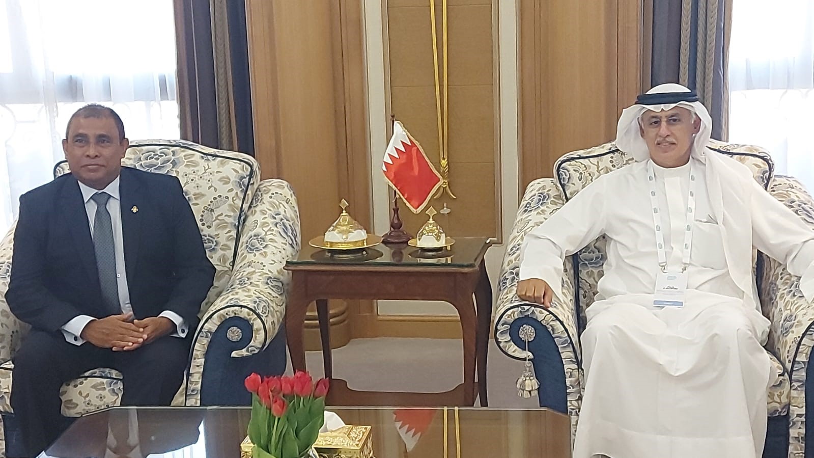 On the side-lines of the 47th UNWTO Middle East Regional Commission meeting: Industry, Commerce and Tourism Minister Meets Maldivian Counterpart