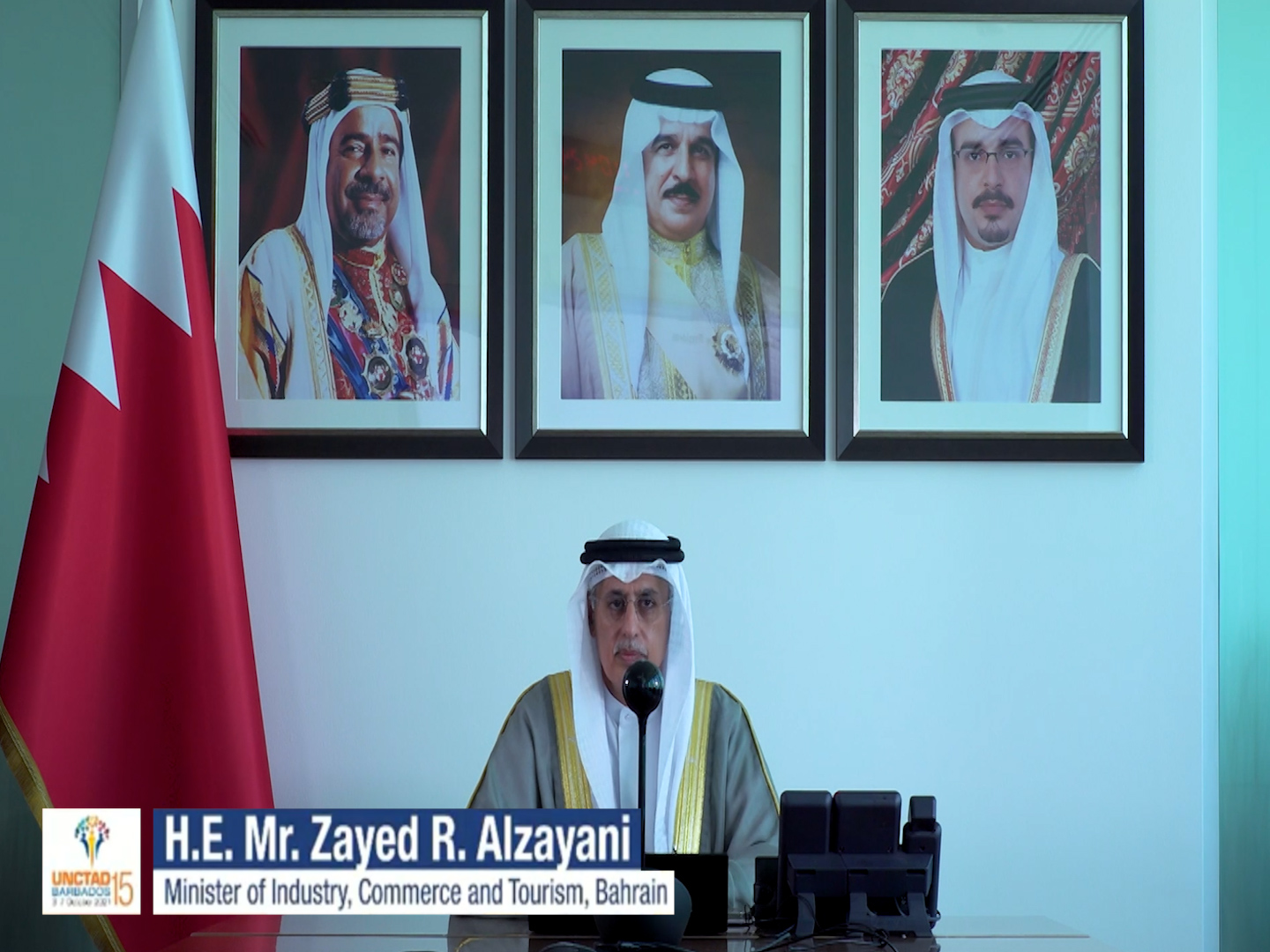 وزير الصناعة والتجارة والسياحة مشاركا و ممثلا عن مملكة البحرين في أعمال مؤتمر الأمم المتحدة للتجارة والتنمية بدورته الخامسة عشرة – الاونكتاد