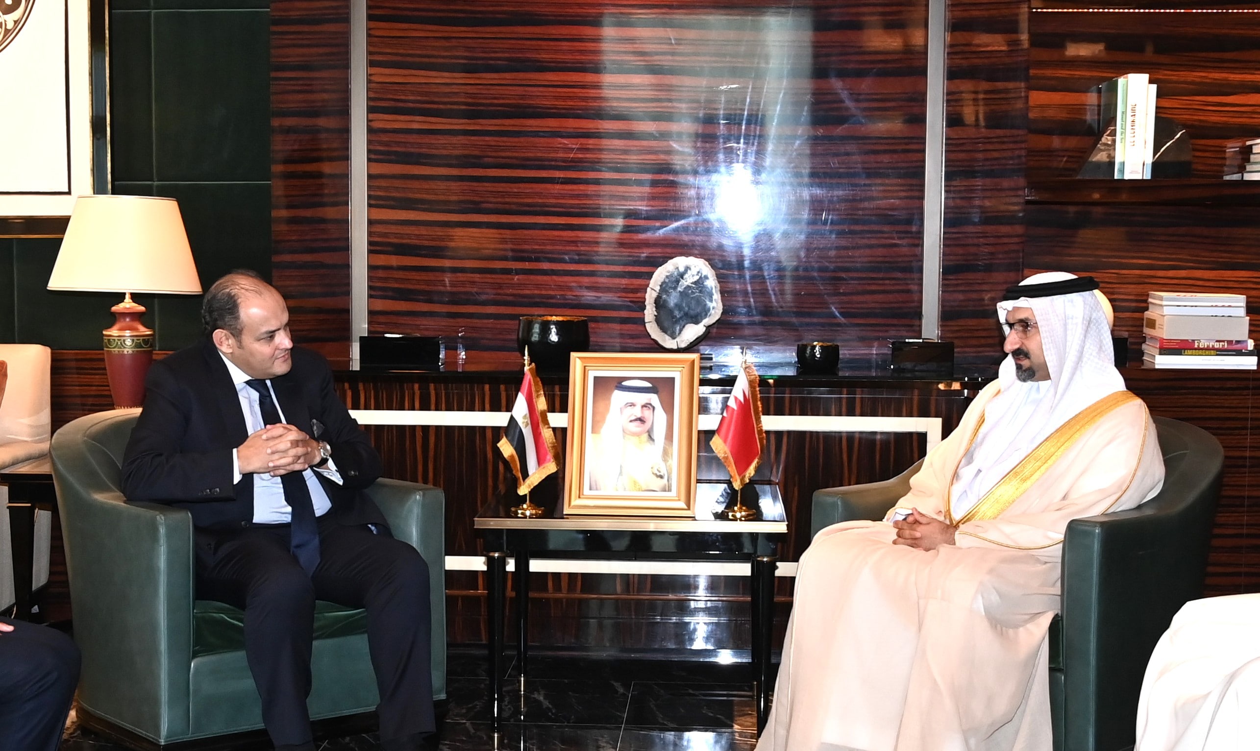 Upon the Meetings of the Supreme Committee for Integrated Industrial Partnership for Sustainable Economic Development. Industry and Commerce Minister meets his Egyptian Counterpart