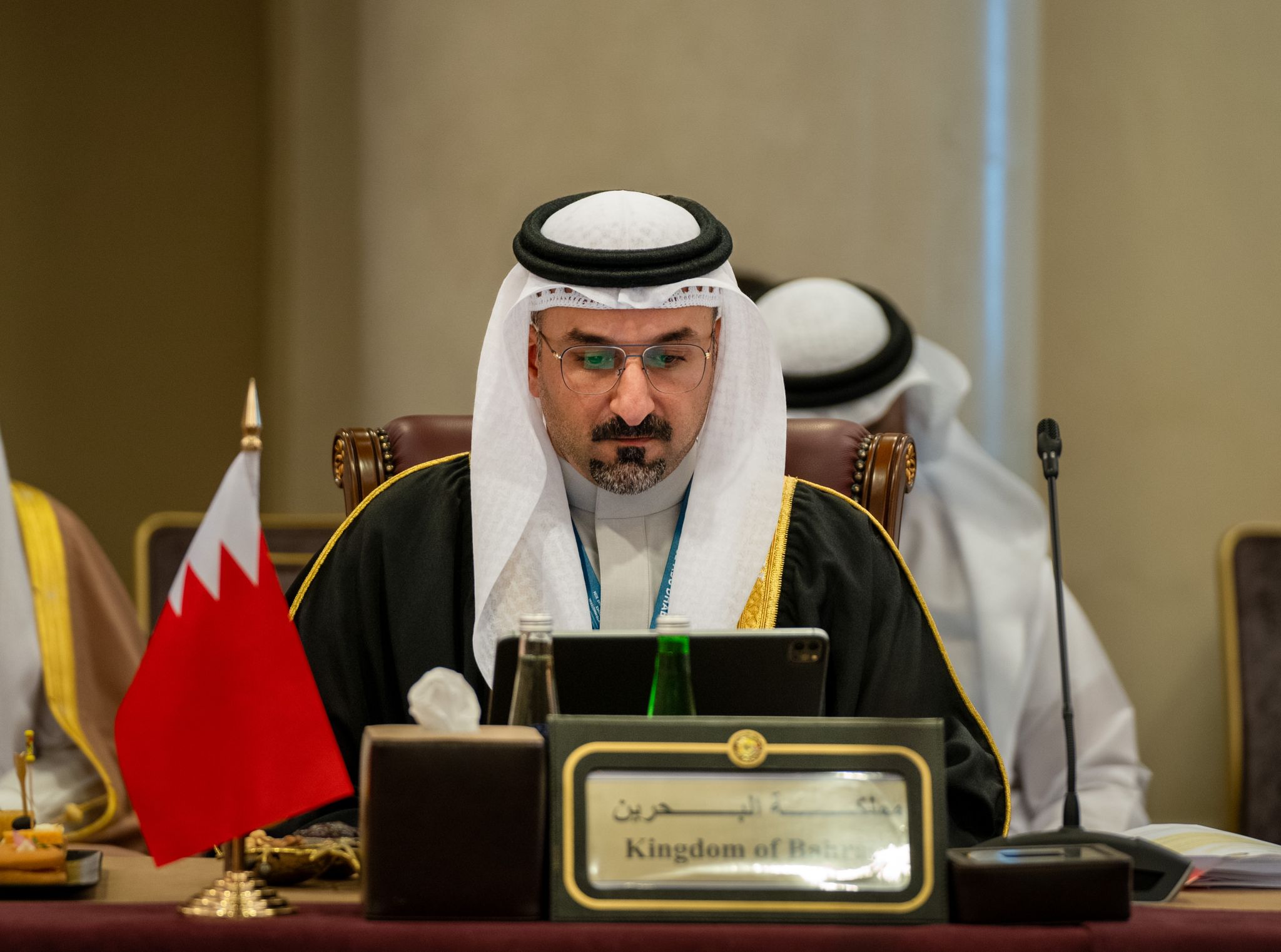 على هامش المؤتمر الوزاري الثالث عشر لمنظمة التجارة العالمية بأبوظبي  وزير الصناعة والتجارة يشارك في اجتماع وزراء دول مجلس التعاون المعنيين باتفاقيات التجارة الحرة مع وزيرة الأعمال والتجارة البريطانية