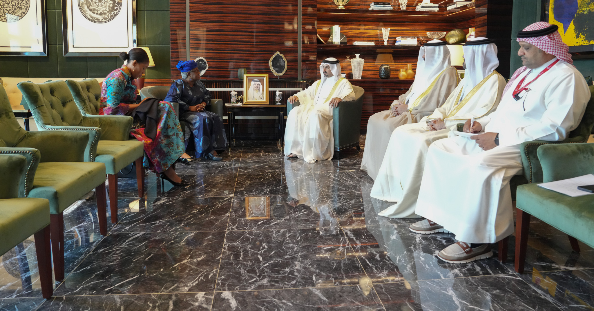 وزير الصناعة والتجارة يجتمع بالمدير العام لمنظمة التجارة العالمية  
